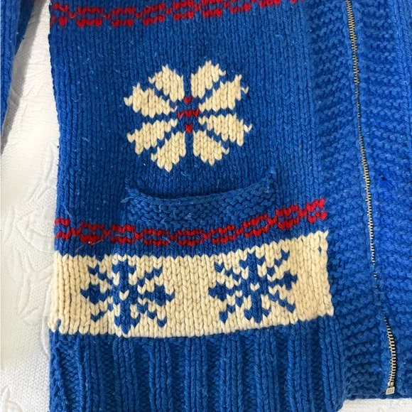 Blue Snowflake Knit Cardigan - Picture 4 of 4